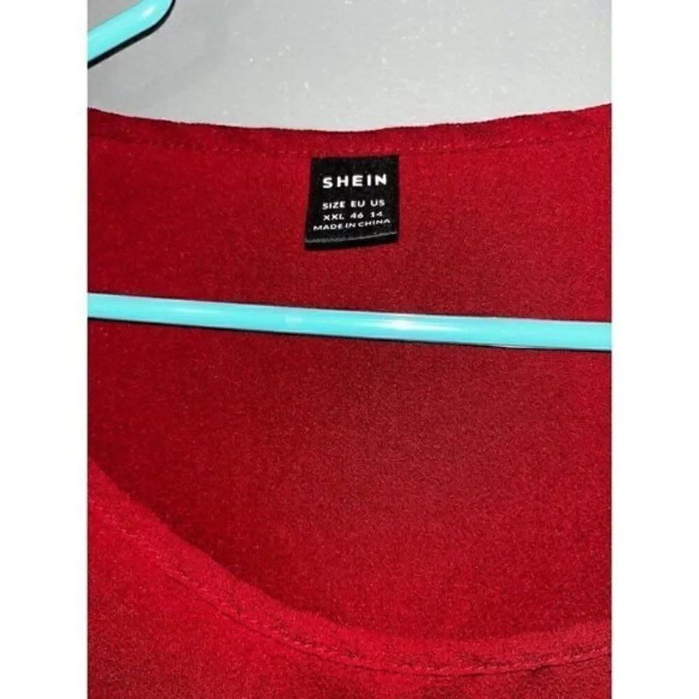 Flutter Sleeve Blouse Red - Picture 4 of 4